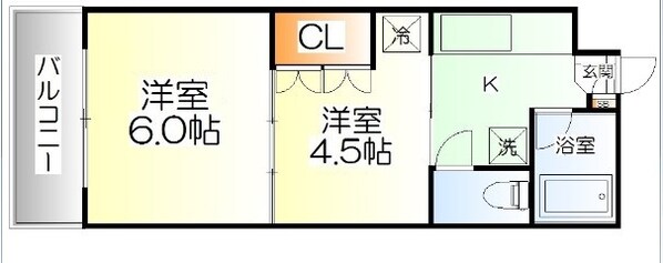 仙台駅 徒歩13分 4階の物件間取画像